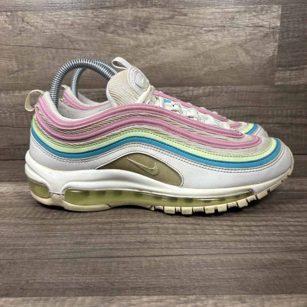 Nike Air Max 97 White Pink Womens US Size 8.5 EUR 40 CW7017-100 Sneakers